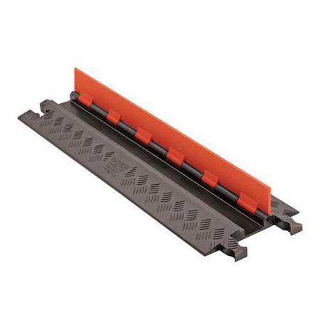 Checkers Cable Ramp, 1-1/4 in H, 3 ft L, 10-13/16 in W, 1 Channel, Urethane, Orange GD1X75-ST-O/B